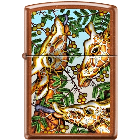 Zippo 2024 Zippo Custom Giraffes Tumbled Brass ZIP-49477CI017842